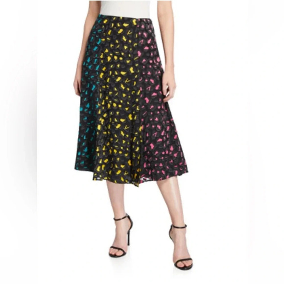 Alice + Olivia Janessa Combo High-Slit Skirt size 12 - Picture 1 of 14